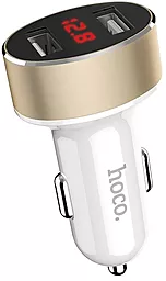 Автомобільний зарядний пристрій Hoco Z26 2.1a 2xUSB-A ports car charger white - фото Автомобільний зарядний пристрій Hoco Z26 2.1a 2xUSB-A ports car charger white