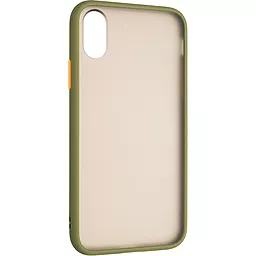 Чехол 1TOUCH Bumper Mat Case for iPhone X, iPhone XS Green/Orange