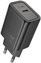 Сетевое зарядное устройство Hoco N60 20w GaN PD USB-C fast charger black - фото Сетевое зарядное устройство Hoco N60 20w GaN PD USB-C fast charger black