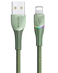 Кабель USB Usams U77 12w 2.4a 1.2m Lightning cable green (SJ541USB03)