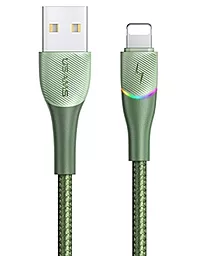 Кабель Usams U77 Colorful USB-A - Lightning 12w 2.4a 1.2м cable Green (SJ54USB03)