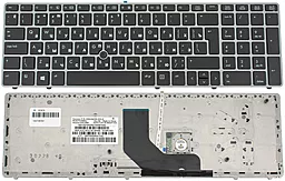 Клавіатура для ноутбуку HP ProBook 6570b Silver Frame, Black
