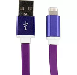 USB Кабель Dengos USB Lightning 0.2м Фіолетовий (PLS-L-SHRT-PLSK-PURPLE)
