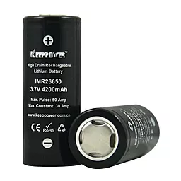 Аккумулятор Keeppower IMR 26650 4200mAh 50A 3,7V - фото Аккумулятор Keeppower IMR 26650 4200mAh 50A 3,7V