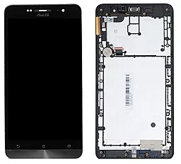 Дисплей Asus ZenFone 6 A600CG (T00G, Z002) з тачскріном і рамкою, Black