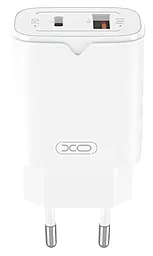 Сетевое зарядное устройство XO L130 30w PD USB-C/USB-A ports charger white - фото Сетевое зарядное устройство XO L130 30w PD USB-C/USB-A ports charger white
