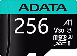 Карта пам'яті ADATA Premier Pro microSDXC UHS-I U3 Class 10(V30S) 256 GB (AUSDX256GUI3V30SA2-RA1) - фото Карта пам'яті ADATA Premier Pro microSDXC UHS-I U3 Class 10(V30S) 256 GB (AUSDX256GUI3V30SA2-RA1)