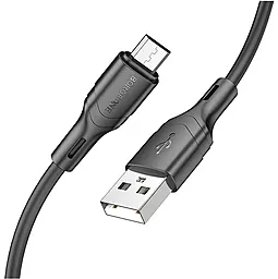 USB Кабель Borofone BX99 silicone 12w 2.4a micro USB cable black