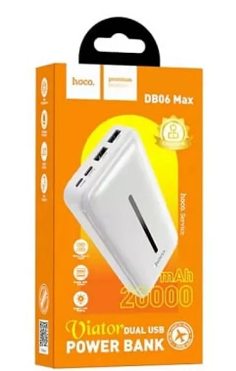 Повербанк Hoco DB06 Max Viator 20000mAh White - фото 2