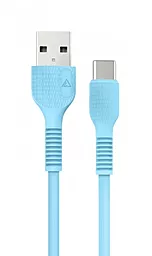 Кабель ACCLAB AL-CBCOLOR-T1BL USB-A - Type-C 12w 2.4a 1.2м cable Blue - фото Кабель ACCLAB AL-CBCOLOR-T1BL USB-A - Type-C 12w 2.4a 1.2м cable Blue