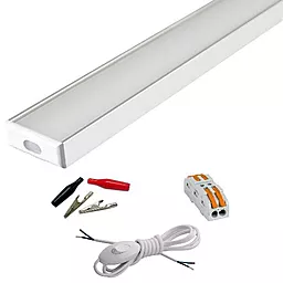 Светильник светодиодный 6500К 8W 12V 100см + Комплект для подключения к 12V АКБ со встроенным выключателем без вилки - фото Светильник светодиодный 6500К 8W 12V 100см + Комплект для подключения к 12V АКБ со встроенным выключателем без вилки