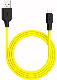 Кабель Hoco X21 Plus Silicone USB-A - Lightning 12w 2.4a 2м cable Black/Yellow - миниатюра 2 Кабель Hoco X21 Plus Silicone USB-A - Lightning 12w 2.4a 2м cable Black/Yellow - миниатюра 2