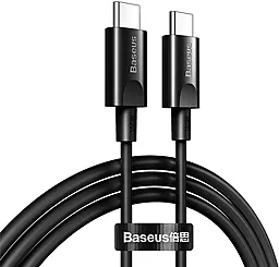Кабель Baseus USB Type-C - Type-C 100w 5a 1.5м PD cable Black (CATSW-D01) - фото Кабель Baseus USB Type-C - Type-C 100w 5a 1.5м PD cable Black (CATSW-D01)
