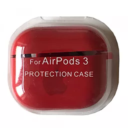 Силиконовый чехол NICHOSI для AirPods 3 microfiber with logo Red