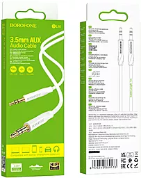 Аудіо кабель Borofone BL16 Clear Sound AUX mini Jack 3.5mm M/M Cable 1 м white - мініатюра 5