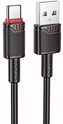 Кабель Borofone BX110 USB-A - Type-C 15w 3a 1м cable Black - фото Кабель Borofone BX110 USB-A - Type-C 15w 3a 1м cable Black