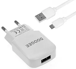Сетевое зарядное устройство DOOGEE Home Charger 1USB 2A + Micro USB White (YJ-06)