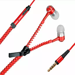 Навушники Zipper Earphones Red - мініатюра 2
