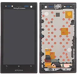 Дисплей Sony Xperia Acro S (LT26W) с тачскрином и рамкой, оригинал, Black - фото Дисплей Sony Xperia Acro S (LT26W) с тачскрином и рамкой, оригинал, Black