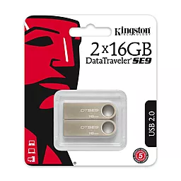 Флешка Kingston DataTraveler SE9 2x16GB Kit (DTSE9H/16GB-2P) - фото Флешка Kingston DataTraveler SE9 2x16GB Kit (DTSE9H/16GB-2P)