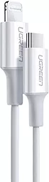 Кабель Ugreen US171 MFI USB Type-C - Lightning 18w 3a 2м PD сable White (60749) - миниатюра 3 Кабель Ugreen US171 MFI USB Type-C - Lightning 18w 3a 2м PD сable White (60749) - миниатюра 3