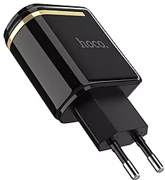 Сетевое зарядное устройство Hoco С39А Enchanting Charger 2 USB 2.4A Black (C39A) - миниатюра 2