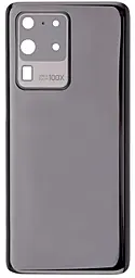 Задняя крышка корпуса Samsung Galaxy S20 Ultra G988 со стеклом камеры Original Cosmic Black