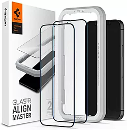Защитное стекло Spigen Align Master Apple iPhone 12 Pro Max (2шт) Black (AGL01792)
