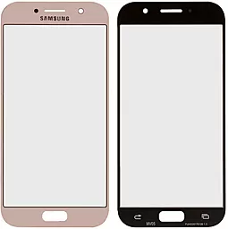 Корпусное стекло дисплея Samsung Galaxy A5 A520F 2017 (с OCA пленкой) (original) Pink