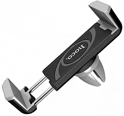 Держатель с автозажимом Hoco CA63 Royal round air outlet Black/Gray - фото Держатель с автозажимом Hoco CA63 Royal round air outlet Black/Gray