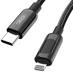 Кабель XO NB-Q203A Digital Display USB Type-C - Lightning 20w 3a 1м PD сable Black - фото Кабель XO NB-Q203A Digital Display USB Type-C - Lightning 20w 3a 1м PD сable Black