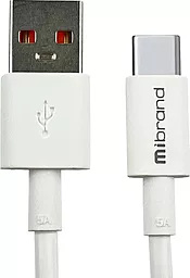 USB Кабель Mibrand MI-12 5A USB Type-C Cable White (MIDC/12TW)