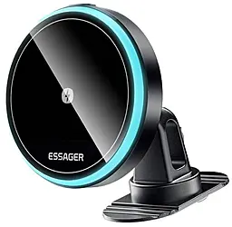 Держатель с беспроводной зарядкой Essager Element 15W (дефлектор + торпедо) Black (EZJCX-YS01-Z) - фото Держатель с беспроводной зарядкой Essager Element 15W (дефлектор + торпедо) Black (EZJCX-YS01-Z)