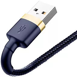 USB Кабель Baseus Kevlar 2M Lightning Cable Gold/Blue (CALKLF-CV3) - мініатюра 8