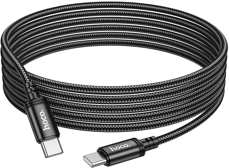 Кабель Hoco X91 USB Type-C - Type-C 60w 3a 3м PD cable Black - фото 5