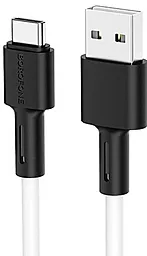Кабель Borofone BX31 Silicone USB-A - Type-C 25w 5a 1м cable White - фото Кабель Borofone BX31 Silicone USB-A - Type-C 25w 5a 1м cable White