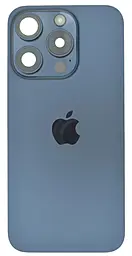 Задняя крышка корпуса Apple iPhone 15 Pro с корпусной рамкой и шлейфом беспроводной зарядки, Original (снят с телефона) Blue Titanium - фото Задняя крышка корпуса Apple iPhone 15 Pro с корпусной рамкой и шлейфом беспроводной зарядки, Original (снят с телефона) Blue Titanium