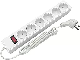 Сетевой фильтр (удлинитель) Electrum 6 розеток 10А 3м с выключателем белый (C-ES-1893) - фото Сетевой фильтр (удлинитель) Electrum 6 розеток 10А 3м с выключателем белый (C-ES-1893)