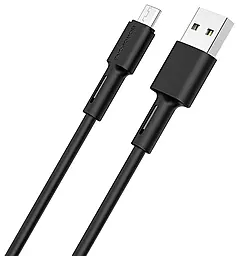 Кабель Borofone BX31 Silicone USB-A - micro USB 12w 2.4a 1м cable Black - фото Кабель Borofone BX31 Silicone USB-A - micro USB 12w 2.4a 1м cable Black