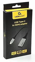 Відео перехідник (адаптер) Cablexpert USB Type-C - HDMI v2.0 4k 60hz 0.15m black (A-CM-HDMIF4K) - мініатюра 2