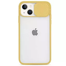 Чехол Epik Camshield mate TPU со шторкой для камеры для Apple iPhone 13 (6.1") Желтый