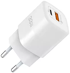 Сетевое зарядное устройство WIWU RY-U33 Wall Charger 33W USB-A-C White