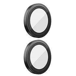 Защитное стекло Blueo Metal на камеру для Apple iPhone 16, 16 Plus Black - фото Защитное стекло Blueo Metal на камеру для Apple iPhone 16, 16 Plus Black