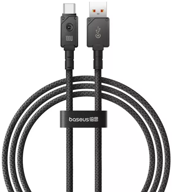 Кабель Baseus Unbreakable Series USB-A - Type-C 100w 5a 1м cable Black (P10355801111-00) - фото 1