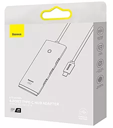 Мультипортовый USB-A хаб Baseus Lite Series 4-in-1 Hub black (WKQX030502) - миниатюра 5