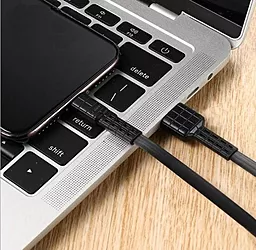 Кабель Remax Armor USB-A - micro USB 12w 2.4a 1м cable Black (RC-116m) - миниатюра 3 Кабель Remax Armor USB-A - micro USB 12w 2.4a 1м cable Black (RC-116m) - миниатюра 3