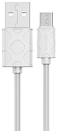 USB Кабель Baseus Yaven micro USB Cable White (CAMUN-02)