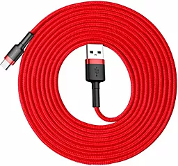 Кабель USB Baseus Cafule 3M USB Type-C Cable Red (CATKLF-U09) - миниатюра 5