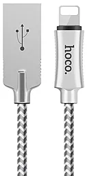 Кабель USB Hoco U10 Zinc Alloy Reflective Braided Lightning Cable 1.2M Silver