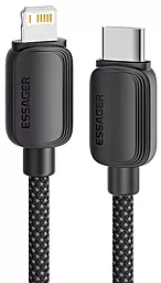 Кабель Essager Breeze USB Type-C - Lightning 20w 3a 1м PD сable Black (EXCTL-WL01-P) - фото Кабель Essager Breeze USB Type-C - Lightning 20w 3a 1м PD сable Black (EXCTL-WL01-P)